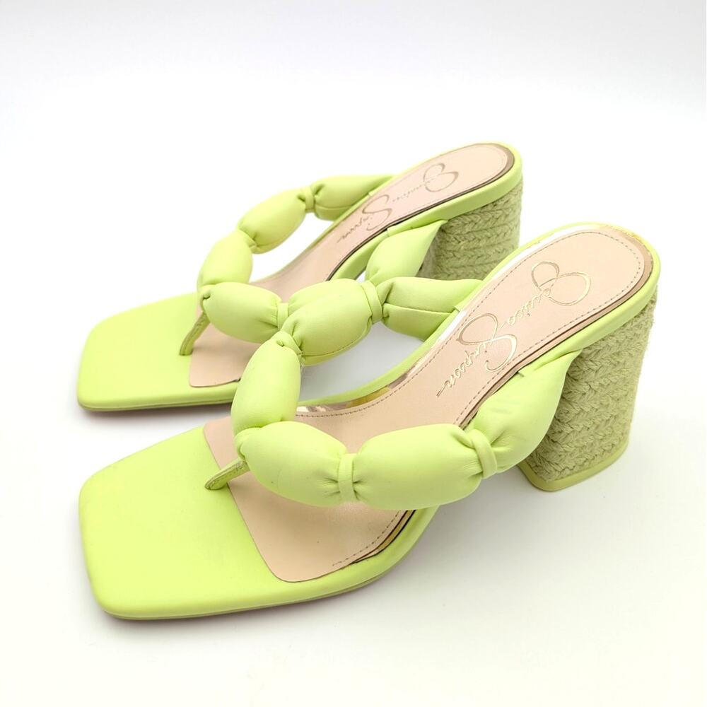 Jessica Simpson Olimpio Women's Square Toe Thong Sandals Daquiri Green Size 6.5